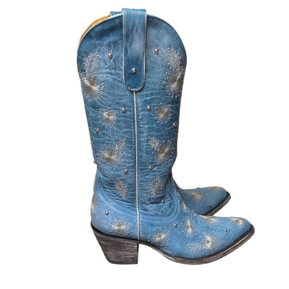 Old Gringo Epifania Blue Studded Snow western cowboy Boots L1423-2 - Picture 2 of 13